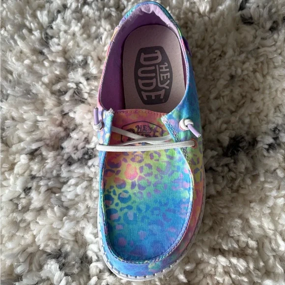 Hey Dude Wendy Flow Leopard Girls Casual Shoe - Picture 5 of 5